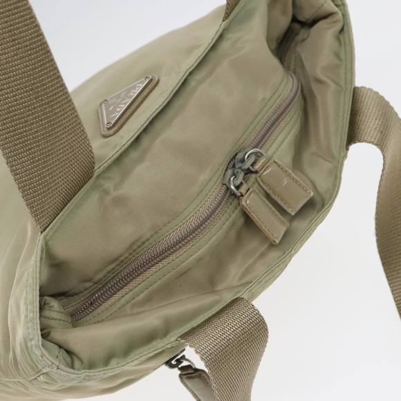 PRADA Tote Bag Nylon Beige Silver Auth bs17670 - Picture 6 of 16